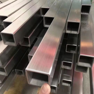 1,18 Inch × 1,97 Inch 304 316L Stainless Tabung Baja Mulus Pipa Hollow Square Untuk Teknik