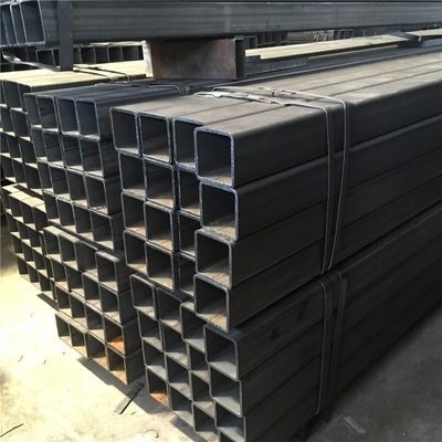 Good price Q235 A53 Grade B Tabung Logam Mulus Hitam Persegi Polos End on line