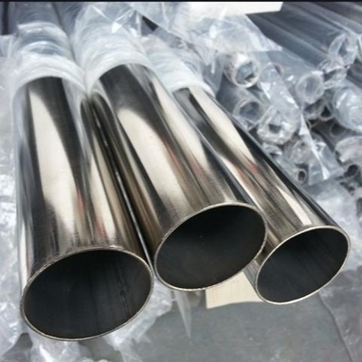 Tabung baja tahan karat 304 perak dipoles 3000mm-12000mm Panjang